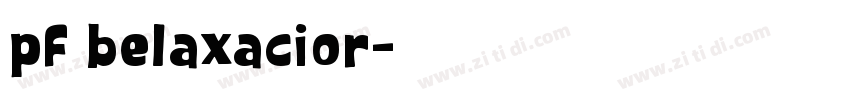 pf belaxacior字体转换